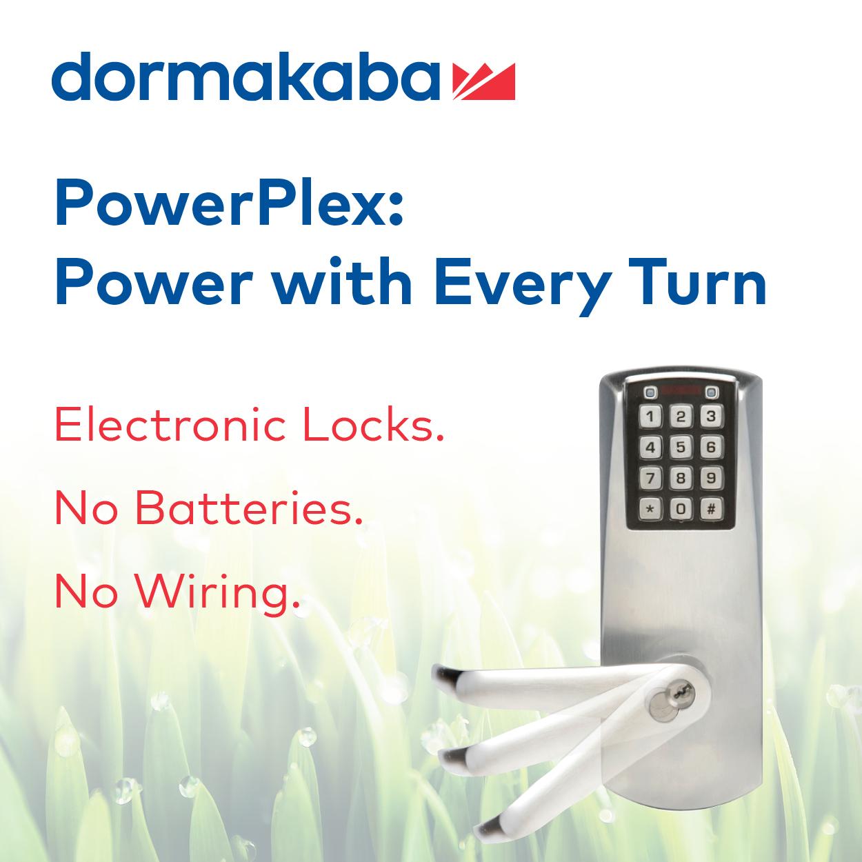 dormakaba PowerPlex 2000 Series Electronic Lock